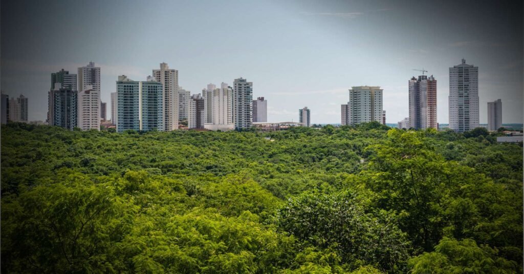 Skyline da cidade de Cuiabá, no Mato Grosso