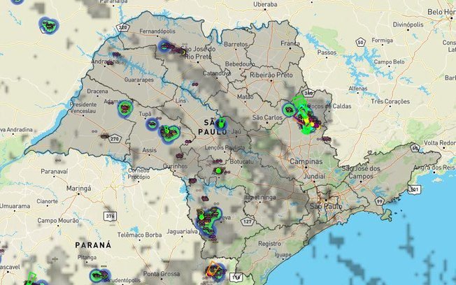 SP: Defesa Civil estadual alerta para pancada de chuvas isoladas