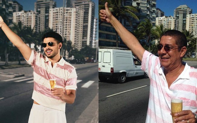 Vestido de Zeca Pagodinho, Pedro Sampaio agita bloco em BH