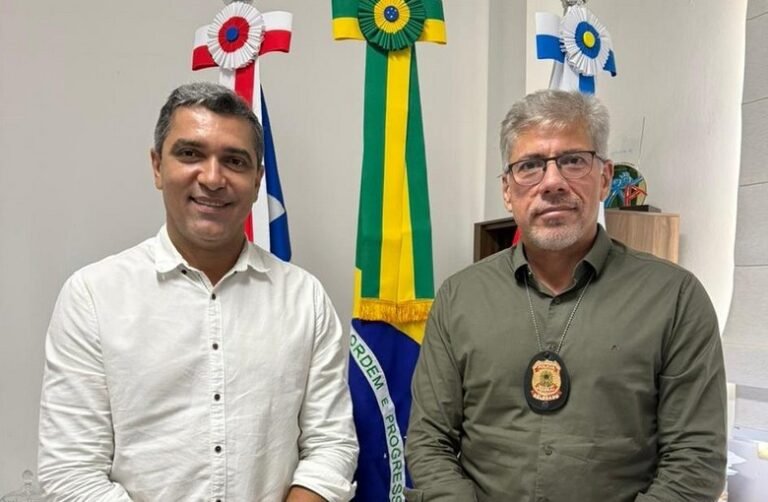 Prefeito Otoniel Teixeira recebe delegado da Polícia Federal e reforça cooperação institucional em Barreiras