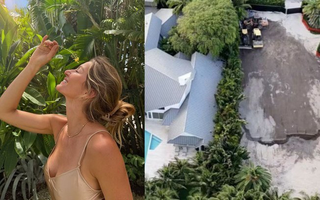 Gisele Bündchen manda demolir a mansão em frente a casa do ex