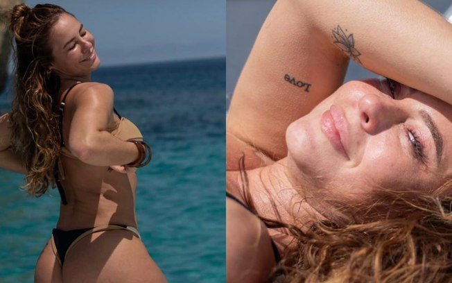 Paolla Oliveira surge deslumbrante em passeio de barco na Itália
