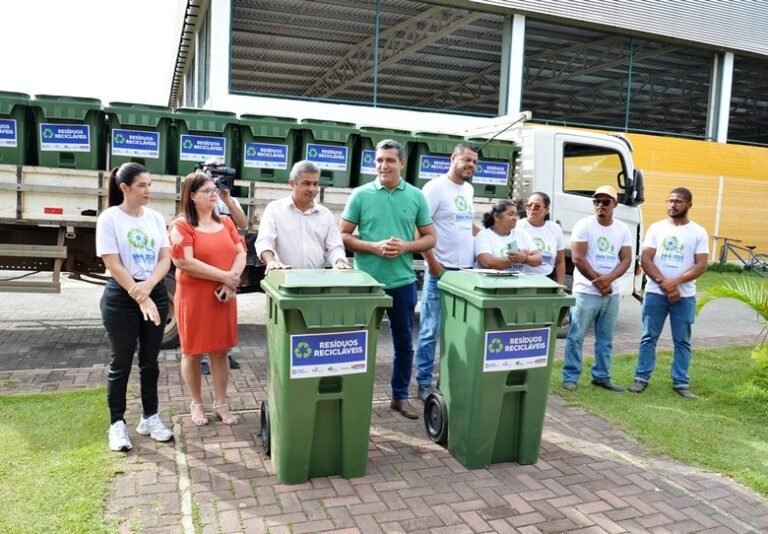 Semana do Meio Ambiente fortalece coleta seletiva em Barreiras com distribuição de lixeiras para recicláveis