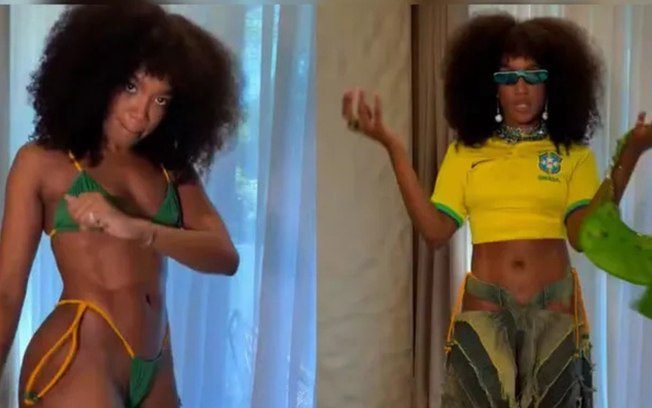 Iza exibe look para jogo do Brasil e ganha chuva de elogios