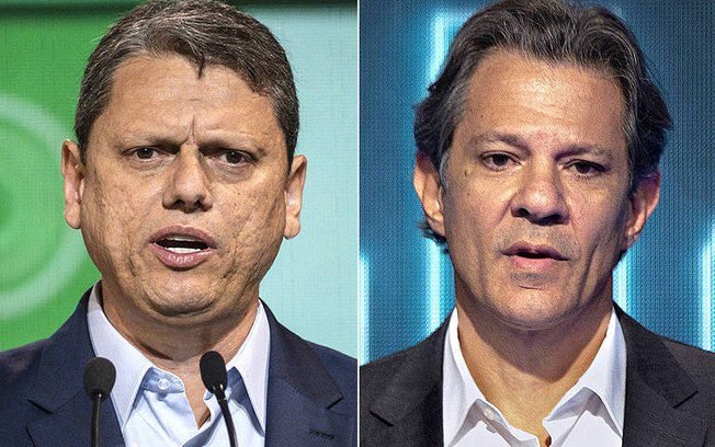 Datafolha SP: Tarcísio tem 45% contra 27% de Haddad no 1º turno