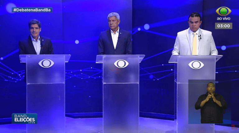 Debate entre candidatos ao governo da Bahia tem troca de críticas e embates sobre saúde, educação e segurança