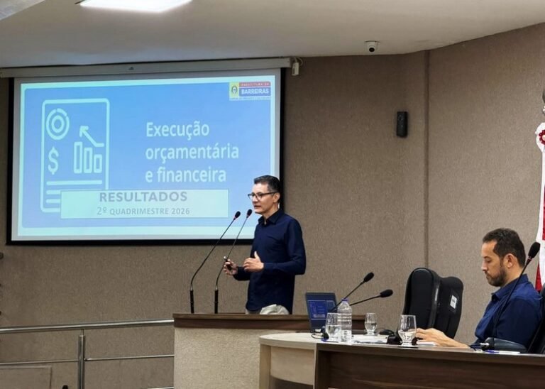 Audiência pública apresenta dados da gestão fiscal de Barreiras no segundo quadrimestre de 2026